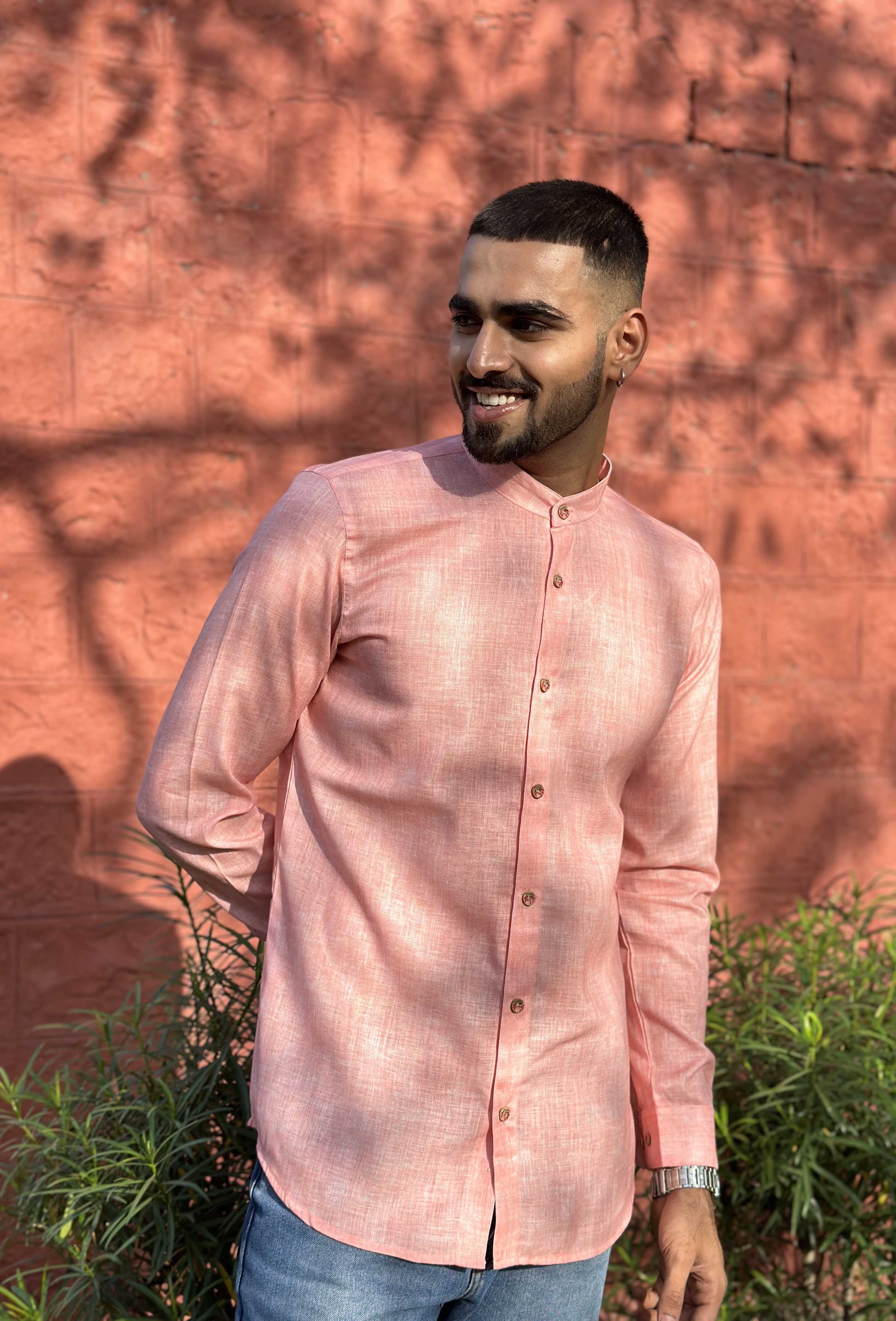Pink Textured Shirt